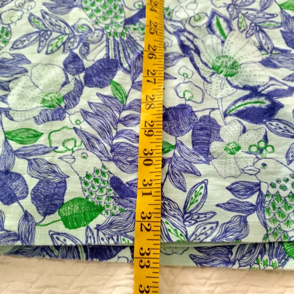 Vineyard Vines Cordia Linen Blend Mini Dress Bird Print Sz 12 - Picture 9 of 9